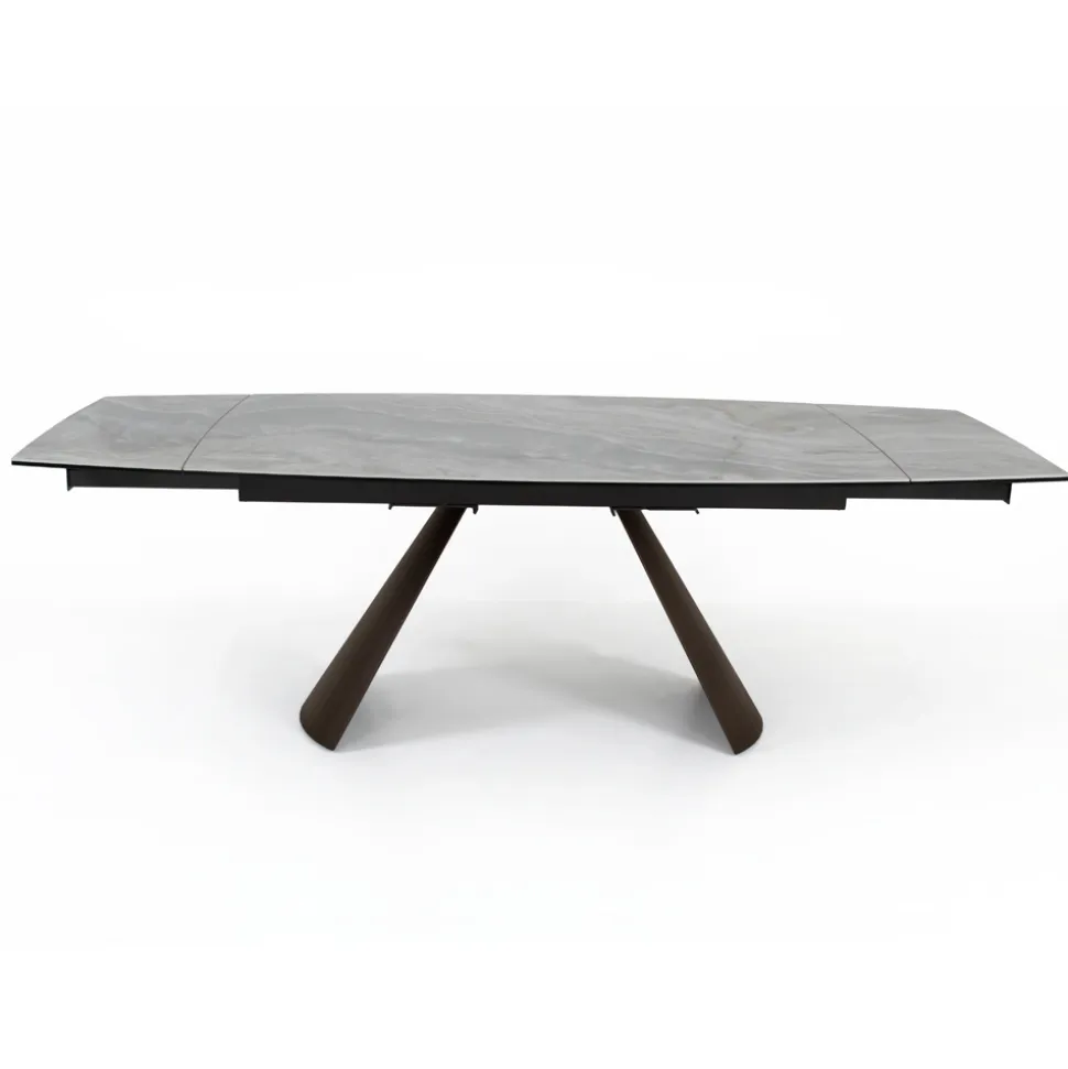 Tavolo da Soggiorno Allungabile con Piano a Botte in Ceramica Made in Italy - Occhiali