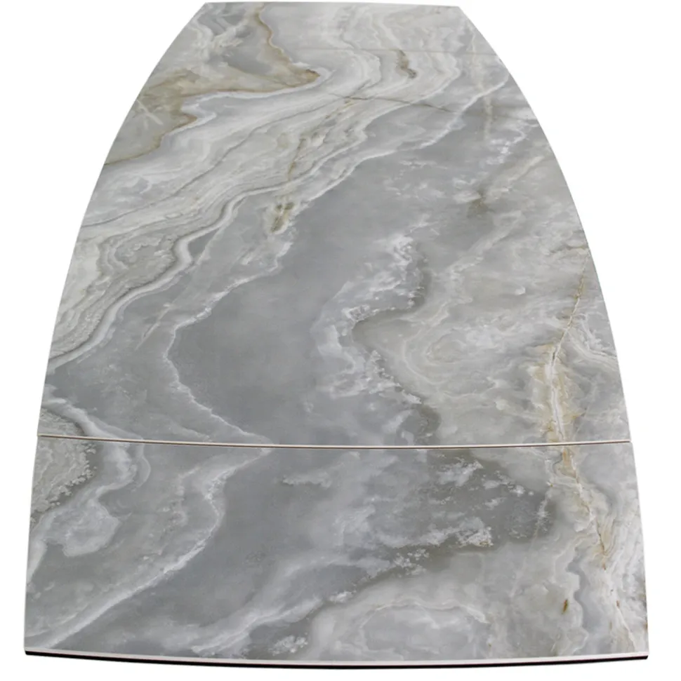Tavolo da Soggiorno Allungabile con Piano a Botte in Ceramica Made in Italy - Occhiali