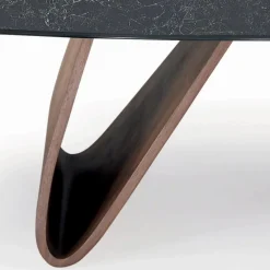 Tavolo da Soggiorno Fisso con Base in Legno Made in Italy - Equatore