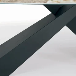 Tavolo da Soggiorno Fisso con Piano in Ceramica Realizzato in Italia - Ferie