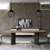 Tavolo da Zona Living Moderno in Legno Massello Made in Italy - Catrin