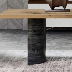 Tavolo da Zona Living Moderno in Legno Massello Made in Italy - Catrin