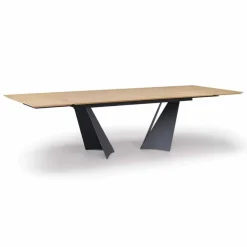 Tavolo Design Allungabile Fino a 294 cm in Legno e Metallo Made in Italy - Nuzzo