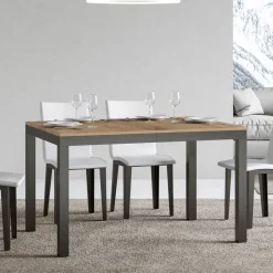 Tavolo Design con Piano in Legno Allungabile Fino a 440 cm Made in Italy - Foxy