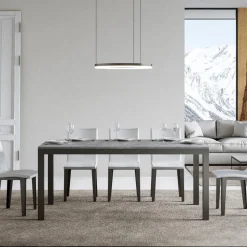 Tavolo Design con Piano in Legno Allungabile Fino a 440 cm Made in Italy - Foxy