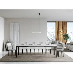 Tavolo Design con Piano in Legno Allungabile Fino a 440 cm Made in Italy - Foxy