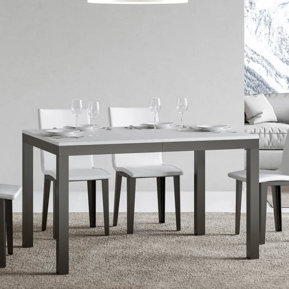Tavolo Design con Piano in Legno Allungabile Fino a 440 cm Made in Italy - Foxy