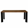 Tavolo design moderno in legno noce naturale, L180xP90cm, Yvonne