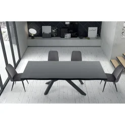 Tavolo di Design in Legno e Acciaio Fino a 12 Posti Made in Italy – Settimmio