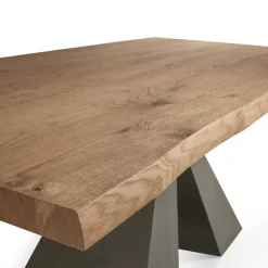 Tavolo di Design in Legno Impiallacciato e Acciaio Made in Italy – Dalmata