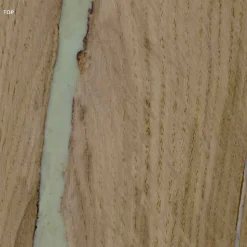 Tavolo di design moderno con piano in legno e base in metallo, Esperia