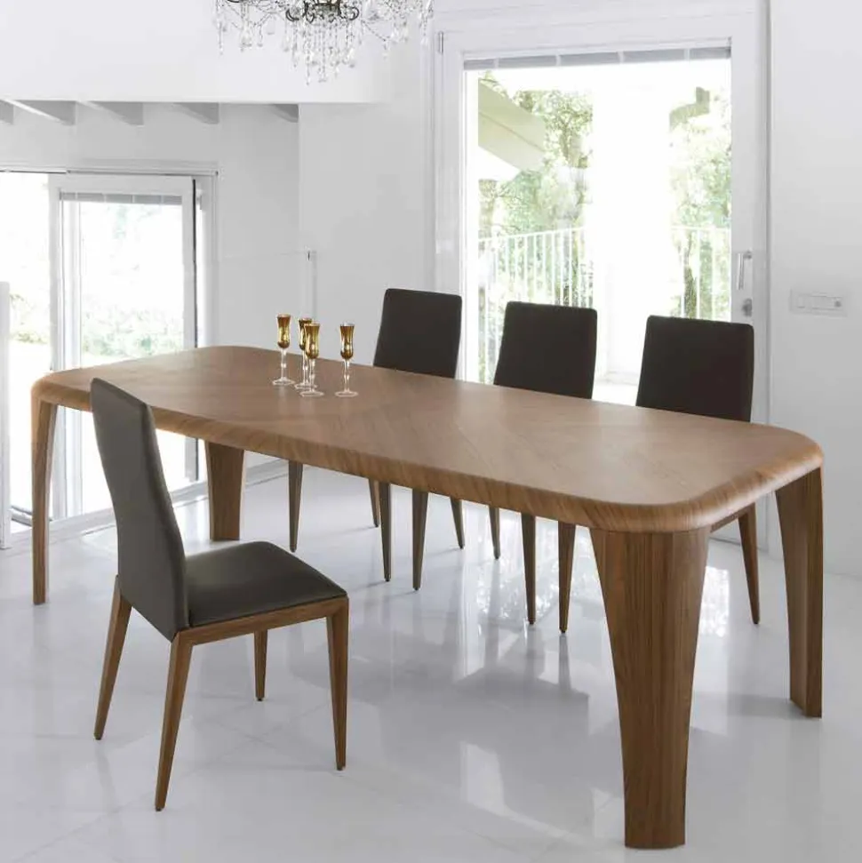 Tavolo di design moderno in legno fatto a mano in Italia Wood