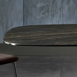 Tavolo di design moderno in vetroceramica prodotto in Italia, Clark