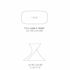 Tavolo di design moderno in vetroceramica prodotto in Italia, Clark
