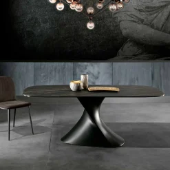 Tavolo di design moderno in vetroceramica prodotto in Italia, Clark