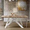 Tavolo estensibile moderno in legno melaminico made in Italy, Wilmer