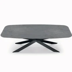 Tavolo Fisso a Botte con Piano in Laminato e Acciaio Made in Italy - Grotta