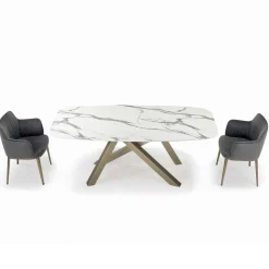 Tavolo Fisso a Botte con Piano in Laminato Made in Italy - Settimmio