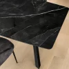 Tavolo Fisso a Botte in Laminam Calacatta Black Lucido - Dialogo