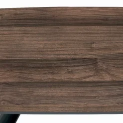 Tavolo Fisso con Base in Acciaio Nero e Piano in Laminato Made in Italy - Occhiali