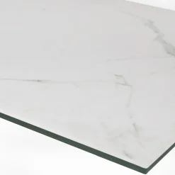 Tavolo Fisso con Base in Acciaio e Piano in Ceramica Made in Italy - Pantaloni