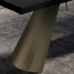 Tavolo Fisso con Bordo Scortecciato Irregolare Made in Italy - Occhiali