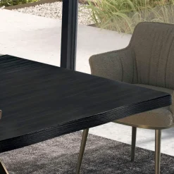 Tavolo Fisso con Bordo Scortecciato Irregolare Made in Italy - Occhiali