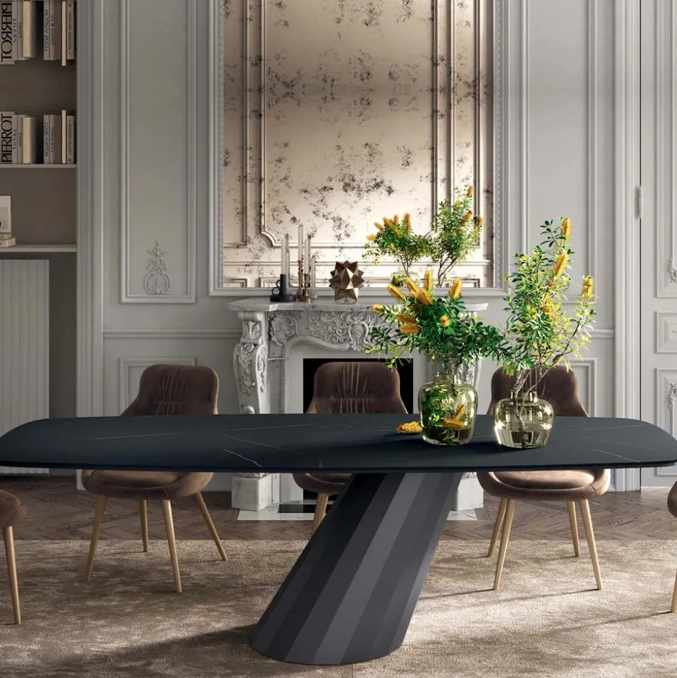 Tavolo Fisso con Piano a Botte in Laminato Made in Italy - Pantaloni