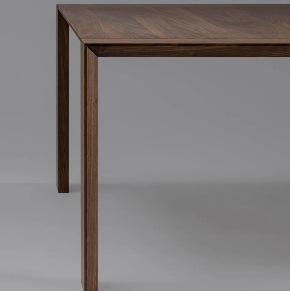 Tavolo Fisso con Piano Bisellato Noce Canaletto Made in Italy - Caspian