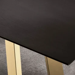 Tavolo Fisso da Pranzo con Piano in Legno Impiallacciato Made in Italy - Tecna