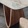 Tavolo Fisso da Soggiorno con Base in Legno Made in Italy - Equatore