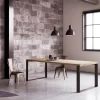 Tavolo Fisso Impiallacciato Rovere Spaccato Naturale Made in Italy - Telmerini