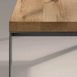 Tavolo Fisso Impiallacciato Rovere Spaccato Naturale Made in Italy - Telmerini