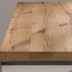 Tavolo Fisso Impiallacciato Rovere Spaccato Naturale Made in Italy - Telmerini