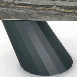 Tavolo Fisso in Acciaio e Piano in Ceramica Made in Italy - Pantaloni