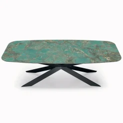Tavolo Fisso in Ceramica Amazzonite Lucido Made in Italy - Grotta