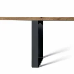 Tavolo fisso in legno massello ontano naturale design moderno, Antonio