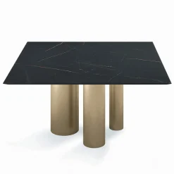 Tavolo Fisso Quadrato in Laminato e Acciaio Made in Italy - Forbici