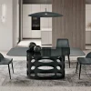 Tavolo Fisso 210x110 cm con Piano in Vetro Liscio Fumè Made in Italy - Tano