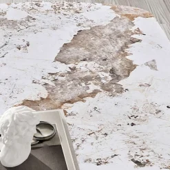 Tavolo Fisso 300x120 cm in Metallo e Piano in Pietra Sinterizzata - Valmira
