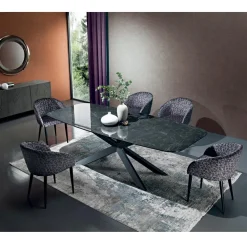 Tavolo in Ceramica Nero Greco Lucido Made in Italy - Grotta