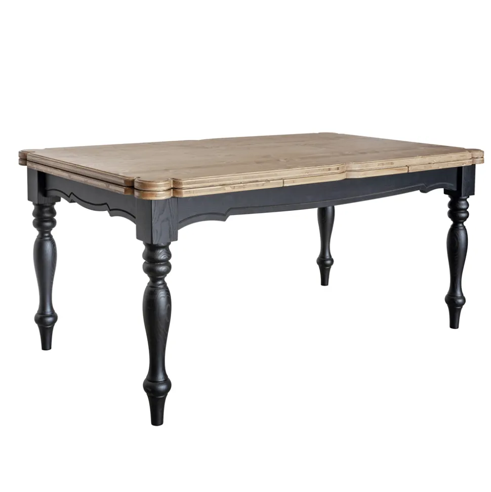 Tavolo Indoor Allungabile in Abete con Angoli Sagomati e Intarsi Made in Italy – Faramir