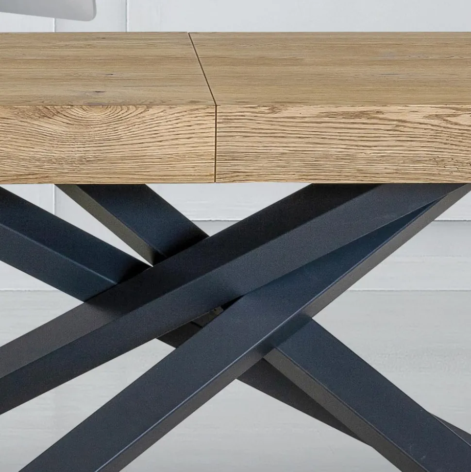 Tavolo Indoor Allungabile in Legno Massello e Metallo Made in Italy – Khal