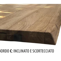 Tavolo Indoor con Piano e Gambe in Rovere Realizzato in Italia – Geolier