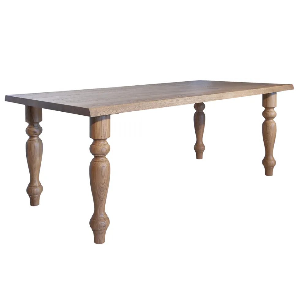 Tavolo Indoor con Piano e Gambe in Rovere Realizzato in Italia – Geolier