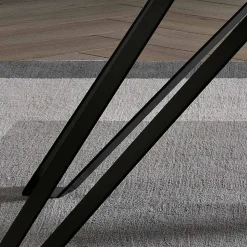 Tavolo in Legno Impiallacciato Frassino Carbone e Metallo Made in Italy - Meluso