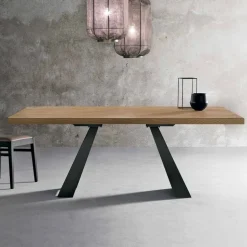 Tavolo in Legno Rovere Nodato Moderno Made in Italy - Zerba