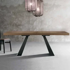 Tavolo in Legno Rovere Nodato Moderno Made in Italy - Zerba