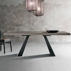 Tavolo in Legno Rovere Nodato Moderno Made in Italy - Zerba