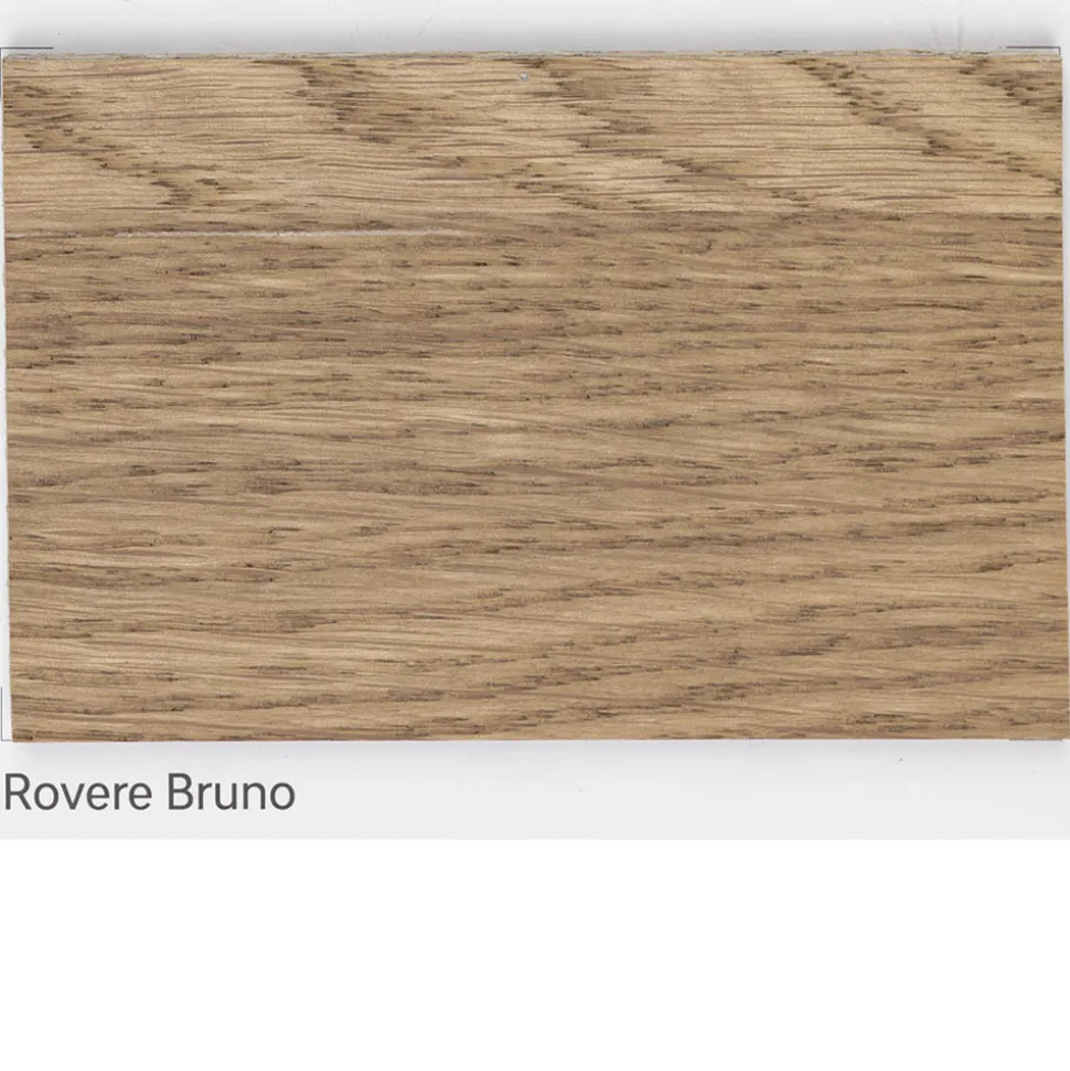 Tavolo in Rovere Nodato con Base in Metallo Color Grigio Ferro Made in Italy - Gonna